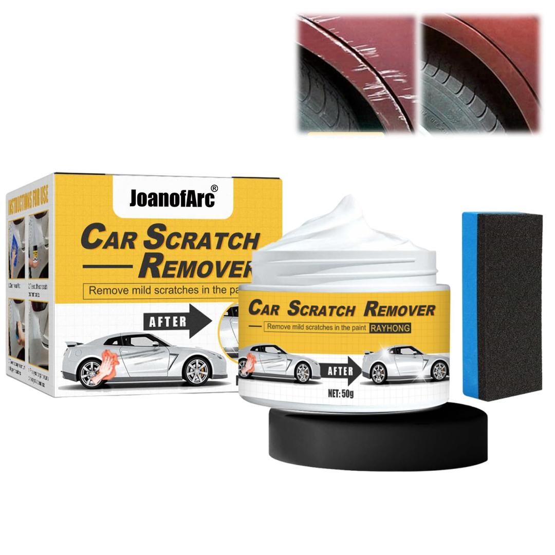 Car Scratch Remover Cream, Scratch Remover for Vehicles, Multi-Purpose Car Scratch Repair Paste with Wipes Cleaning Cloth, Repair Polishing Kit for Light Scratches and Swirls (EXP 08/31/26)