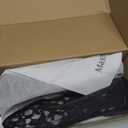 Greatonu Women's Ballet Flats Round Toe Slip on Lace ballerina Flat Comfortable Wedding Casual Dressy Floral Flats Shoes (8, Black)