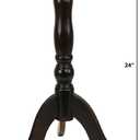 Decor Therapy Simplify Pedestal Accent Table, Aged Cherry 15" x 15" x 24"