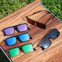 Perfectmiaoxuan Polarized Sunglasses Men Women UV400 Anti-Glare Driving Fishing Hiking Acetate Frame Retro Sun Glasses