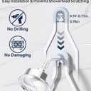 YASONIC Shower Caddy Hanging, Never Rust Shower Organizer Hanging, Aluminum Shower Racks for Inside Shower with Hooks for Razor, Bathroom Organizers and Storage with Soap Holder, White