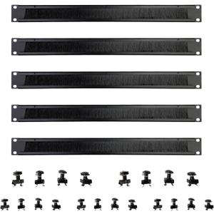 1U Brush Panel Disassembled Rack Mount Cable Management Panel, Horizontal Grommet Strip Server Rack for 19 Inch Rack or Network Cabinet-5Pack (1U-5PACKS) 1U Brush Panel Disassembled Rack Mount Cable Management Panel, Horizontal Grommet Strip Server Rack for 19 Inch Rack or Network Cabinet-5Pack (1U-5PACKS)