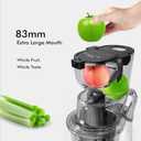 SIFENE Cold Press Juicer Machine, 3.3" Chute Whole Fruits Vegetables,White