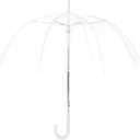 Amazon Basics Clear Umbrella for Rain, Round Bubble Umbrella for Wedding, With Wide Coverage (35" Canopy Diameter), Auto Open, Strong Fiberglass Frame, Steel Shaft, Spoke Protectors for Safety