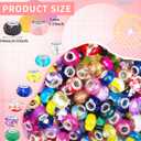 200 Pcs Large Hole Beads for Jewelry Making, Assorted European Craft Big Beads Large Hole Lampwork Murano Bead Fairy Wand Garden Bead for DIY Beadable Pens Charm Bracelet Necklace Decoration Supplies