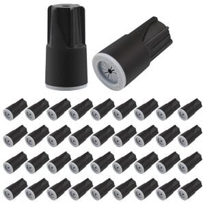 36 PCS Waterproof Wire Connectors Outdoor Electrical Cable Terminal Twist Nuts Cap for Wet Location Installation Lights Irrigation Valves Black