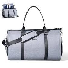 Garment Bags for Travel - Convertible Carry on Garment Duffle Backpack with Shoe Compartment, Canvas Grey
