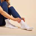 Feetures High Performance Max Cushion Quarter Tall Sock for Women & Men - Moisture-Wicking Athletic Socks (White)