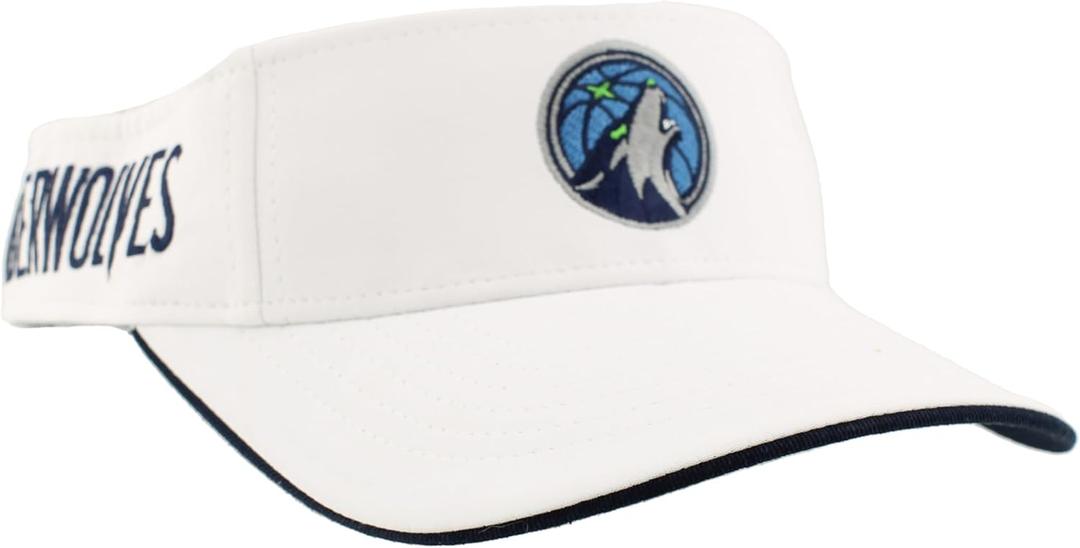 ZHATS NBA Unisex-Adult NBA Officially Licensed Visor Impact White (One Size)