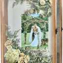 GraduatePro Shadow Box Frame 13x16 Display Case with Linen Back, Real Glass Window Door with Hinge, Picture Frame Wedding Bouquet Memorabilia Medals Photos Memory Box for Keepsakes, Carbonized Black
