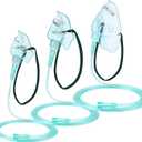 Geiserailie 3PCS S/M/L Size Oxygen Mask for Adult with 6.6 Ft Tubing and Adjustable Elastic Strap, Adult Oxygen Mask with Tubing for Connecting