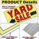 Yard Sale Signs with Metal Stakes 4Pack Double-Sided Printed Garage Sale SIgns for Outdoor Sale