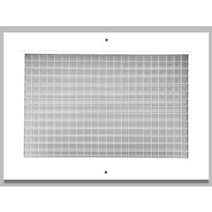6" x 24" or 24" x 6" Cube Core Eggcrate Return Air Grille - Aluminum Rust Proof - HVAC Vent Duct Cover - White [Outer Dimensions: 7.75 X 25.75]