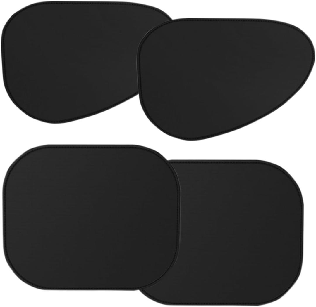 4 Pack Car Window Shade, 100% Block Light Covers, Keeps Cooler Sunburn Protection Sun Shade (Black)