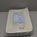 OrganiHaus Large Fabric Storage Baskets for Shelves 3 Pack, 15x11in Closet Storage Bins for Shelves, Canvas Baskets for Organizing, Linen Closet Organizers, Cloth Basket, Navy Blue/Off-White