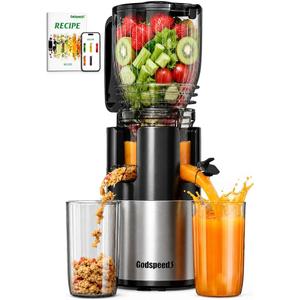 Godspeeds Juicer Machines, 6" Large Feed Chute Cold Press Juicer | For Whole Fruits & Vegetables, Easy to Clean Design, High Juice Yield Slow Masticating Juicer for Home Daily Wellness