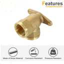 uxcell 2 Pcs 90 Degree Drop Ear Elbow, 1/2 Inch Female x 1/2 Inch Female Brass Plumbing Fittings, Pipe Connector with Base Plate for Air Water Fuel Pipe