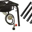 Propane Single Burner Stove with Adjustable Legs to 20" & 29" Height