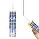 Gray Silicone Sealant, All-Purpose 100% Waterproof Silicone Caulk, Adhesive Caulking Silicone for Indoor Outdoor Windows, Aquarium, Bathtub Auto Leak Seaing, 10.1 Oz, 1 Pack (1)