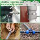 Duraaamo Irrigation Sprinkler Clamp Pinch Double Gripping Leakproof Hose Pipe Clamps, Solution for Leaking of Drip Irrigation Kit Connector for Pipe and Fittings, Stainless Steel (50 Pcs,1/4")