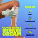 Nair Sensitive Formula Shower Cream, Quick and Easy Hair Removal Cream with Coconut Oil and Vitamin E for Body, 12 oz