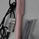 wavytalk Ionic Hair Straightener Brush, Hair Straightening Comb with Negative Ions, Anti-Scald Ceramic Flat Iron Comb Fast Heating for Home Salon, Dual Voltage Pink.