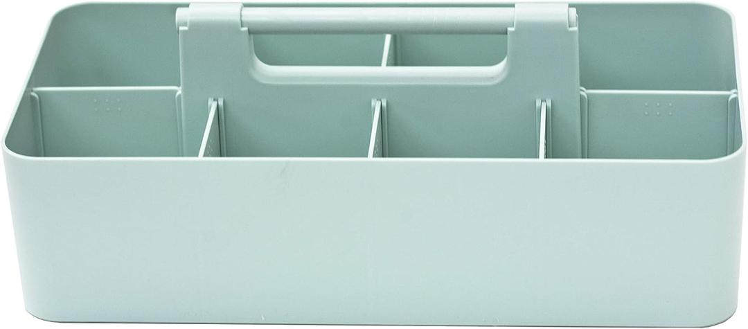 Portable Caddy American Made, DIY Dividers, 8 Compartments, Supply Organizer, Portable Tote Basket with Handle Storage Organizer Bathroom, Office, Crafts, or School Supplies