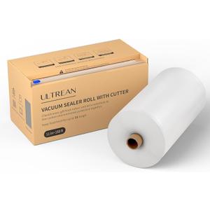 Ultrean 11" x 150' Vacuum Seal Roll Keeper with Cutter, Commercial Grade Vacuum Sealer Bags for Food Saver,BPA Free,Ideal for Storage,Meal Prep and Sous Vide (11" x 150')