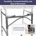 Two Button Walker with 5 Wheels - Lightweight Folding Drive Walker for Seniors and Elderly Adults with Ski Glides | Standard Walkers for Seniors Adjustable for Tall Men and Women | Mobility Aids