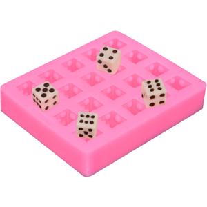 20-Cavity Dice Silicone Fondant Mold Dice Candy Chocolate Mold Square Dice Silicone Polymer Clay Mold for DIY Craft Projects