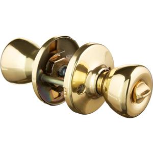 Kwikset 400T 3 No Latch and No Strike 94002-077 Tylo Keyed Entry Knob in Polished Brass