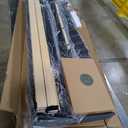 Zinus Full Maya Upholstered Bed Frame with Asymmetric Headboard, Durable Wooden Slats, Sturdy Framework, Noise Free Sleep, No Box Spring Needed, Easy Assembly, Eco Friendly Packaging, Dark Grey