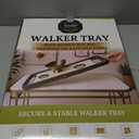 Walker Tray for Folding Walker with Cup Holders, Non-Slip Mat & Bag - Adjustable Universal Plastic Food Table for Seniors - Detachable Guardian Accessories - Removable Walker Trays for rolling walker