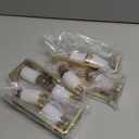 4 Pack Slide Gate Guide Roller Adjustable Dual Nylon Rollers with L Rear Post Bracket Sliding Gate Kit Support Assembly Rolling Hardware Kit, 2-5/16" Max Capacity