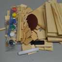 Liliful Wooden Bird House Kits, Build It Yourself Woodworking Kit for Adult Kids 4-8, 8-12 with Paint and Paintbrushes, Solid Weather Proof Natural Pine Wood, Pre Drilled (1 Pack,Modern Style)