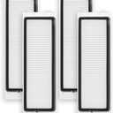 4Pack Filter Replacement Parts Compatible with Roborock QRevo Robot Vacuum Cleaners, Washable High-Efficiency Filters