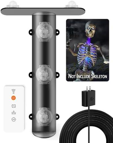 12 ft Skeleton Lighting Kit, (Not Include Skeleton) Remote Control Led with 3 Lighting Mode for Giant Skeleton, Halloween Decoration Light Outdoor, Accessories for Scary Skeleton