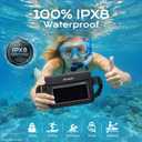 2 Pack Underwater Waterproof Fanny Pack, Women and Men Dry Belt Bag, Waist Waterproof Pouch for Phone Passport Wallet, Double Space, Elastic Waistband, Swimming Snorkeling Kayaking Accessories