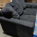 Black Loveseat 64"L x 38"D x 36"H