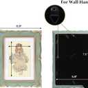 PHAREGE Vintage Picture Frame 5x7 Mint Green Gold, 5 by 7 Ornate Decorative Antique Frame with Mat for 4x6 Photo, Fancy Matted Frame for Desktop or Wall, Horizontal or Vertical