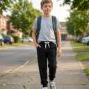 4 Pack Toddler and Kids Boys Sweatpants Joggers Cotton Active Soft Joggers Pants with Functional Drawstring, Size 3T