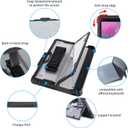 AOAO for Microsoft Surface Pro 11/10/9 Case with Shoulder Strap, Hand Strap, Stylus Pen Holder, Rugged, Shock-Absorbing and Drop-Resistant