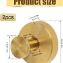 3 x 2pcs Suction Cup Hooks, Premium Stainless Steel Suction Cup Hooks Shower Hooks Suction Cup Bathroom Towel Coat Hook Suitable for Glass Mirror Smooth Surface(Gold), Medium