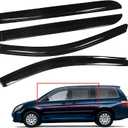 4PCS Side Window Visor Vent Sun Rain Guards Deflector Acrylic Black Replacement for 2005-2007 Odyssey
