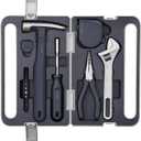 HOTO Tool Set, Hand Tool Set/Home Tool Kit, DIY Set Tool Household Hand Tool with Screwdriver Wrench Hammer Tape Plier Tool Box, Essential Mechanics Tools Kit for Everyday Home Repairs
