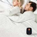 WOOMER Heated Blanket Twin Size 62" x 84", Electric Blanket with 0.5-12 Hours Timer & 10 Heating Levels, ETL Certified, White Double-Sided Velvet, Over-Heat Protect, Machine Washable