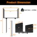 6x6 Concrete Post Base(4 PCS), Deck Post Base Holder Ground Spike for Concrete, Decking Post Brackets with 3 Anchor Rods, Post Base for Pavilion Deck Porch Handrail Railing