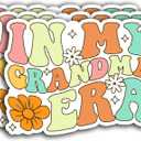 (3Pcs) in My Grandma Era Sticker, Mom Mama Nana Gigi Sticker Waterproof Vinyl Sticker Decals for Books Laptops Phone Water Bottles Tumbler Cup Kindle 3x2.5 Inch