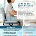 21.6" Gel & Memory Foam Seat Cushion, Extra Large Cooling Portable Chair Pad for Long Sitting, Seat Cushion for Office Desk Chair, Car, Wheelchair