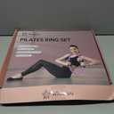 Pilates Essentials Kit for Home Women, Ring and Ball Set, Pilates Equipment for Workouts, 3 Resistance Bands, Grip Socks, 14 Inch Magic Circle, Mini Exercise Ball, Great Exercise Equipment (Purple)